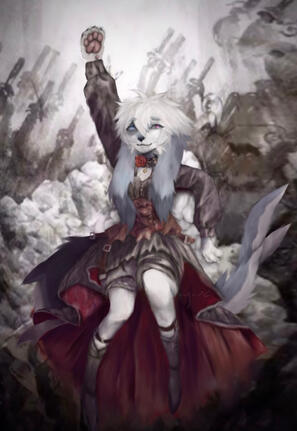 commission bg not by me; ref image is used, the og char cropped out. commissioner sona painted entirely by me.